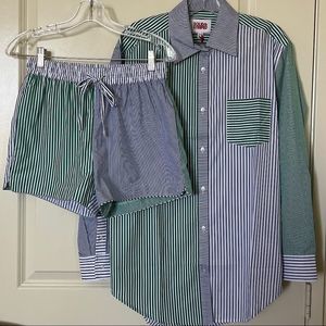Solid & Stripe Tunic and Shorts SET - SZ XS